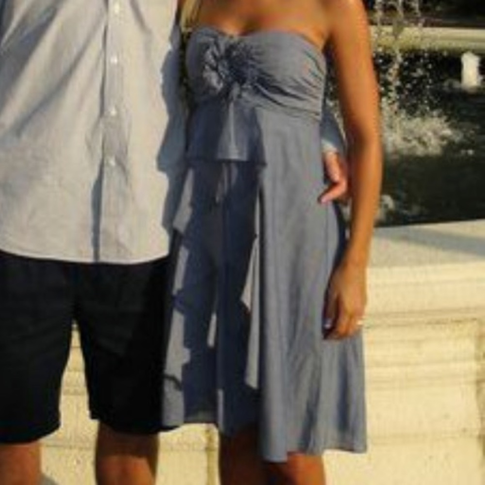 Jcrew chambray strapless dress